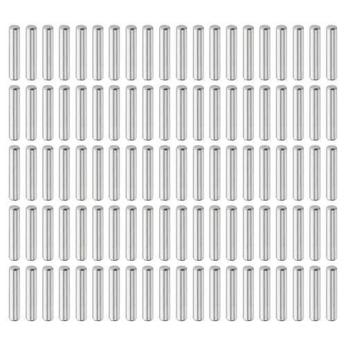 QUARKZMAN 100 Stück Zylinderstifte Rostfrei, 4mm x 20mm Dübelstifte Spannstift, 304 Edelstahl Metallstifte, Silberton Passstift Bolzen Metall für DIY, Möbel, Bastelprojekte von QUARKZMAN