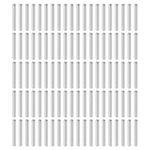 QUARKZMAN 100Stk 4mm x 30mm Dübelstifte, 304 Edelstahl Zylindrische Regalstützpins Positionierstift Regalbefestigungselemente Für Bücherregal Schrank Möbelkomponente (GB119), Silber von QUARKZMAN