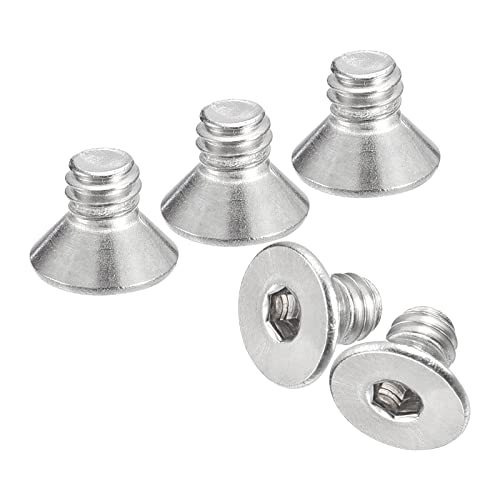 QUARKZMAN 100Stk #8-32x1/4" Flach Senkkopf Steckdose Kappe Schrauben 304 Edelstahl Sechskant Steckdose Flachkopf Schrauben Voll Gewinde Senkkopf Bolzen von QUARKZMAN