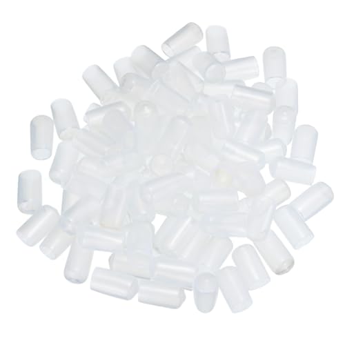 QUARKZMAN 100Stk Gummi-Endkappen 12mm(1/2") ID Vinyl PVC Rundrohr Bolzenkappe Abdeckung Schutzvorrichtungen für Schraubengewinde Klar von QUARKZMAN