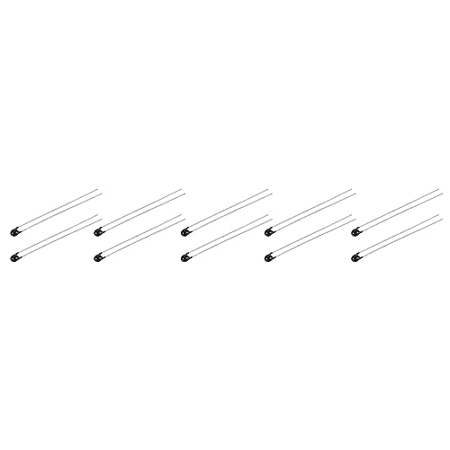 QUARKZMAN 10K Ohm Thermistoren Widerstand x 50Stk NTC Thermistor für Heizgerät und Glühbirne Spannung Stabilisator [Schwarz] von QUARKZMAN