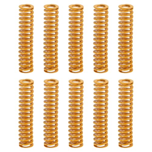QUARKZMAN 10Stk 3D Drucker Heizbett Feder 8mm Außendurchmesser 35mm Länge Leichte Belastung Kompressions Form Matrizen Feder 3D Drucker Kompressions Feder für 3D Drucker Teil Gelb von QUARKZMAN