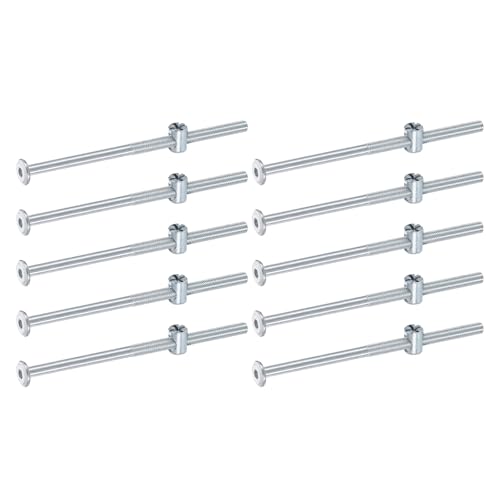 QUARKZMAN 10Stk Bettgestellschrauben, M6 x 120mm Innensechskantschrauben Fassungsmuttern Etagenbett-Schrauben Möbelschrauben Mit Reiskopf-Fassungsmutter Für Stühle Kinderbetten, Silber QUARKZMAN 10Stk Bettgestellschrauben, M6 x 120mm Innensechskantschrauben Fassungsmuttern Etagenbett-Schrauben Möbelschrauben Mit Reiskopf-Fassungsmutter Für Stühle Kinderbetten, Silber von QUARKZMAN