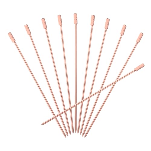 QUARKZMAN 10Stk Edelstahl Cocktail Zahnstocher 4.25" Metall Cocktail Spieße Obst Sticks Wiederverwendbar Lang Martini Spieße Cocktail Spieße für Party Getränke Rose Gold Quadratisch QUARKZMAN 10Stk Edelstahl Cocktail Zahnstocher 4.25" Metall Cocktail Spieße Obst Sticks Wiederverwendbar Lang Martini Spieße Cocktail Spieße für Party Getränke Rose Gold Quadratisch von QUARKZMAN
