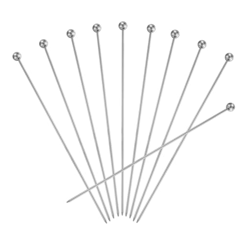 QUARKZMAN 10Stk Edelstahl Cocktail Zahnstocher 7.9" Metall Cocktail Spieße Obst Sticks Wiederverwendbar Lange Martini Spieße Cocktail Spieße für Party Getränke Appetitanreger Silber Ball QUARKZMAN 10Stk Edelstahl Cocktail Zahnstocher 7.9" Metall Cocktail Spieße Obst Sticks Wiederverwendbar Lange Martini Spieße Cocktail Spieße für Party Getränke Appetitanreger Silber Ball von QUARKZMAN