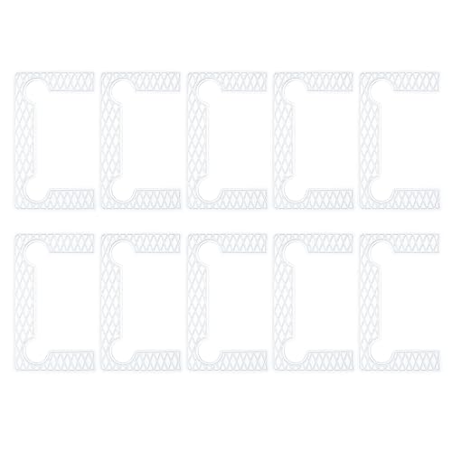 QUARKZMAN 10Stk Glas Scharnier Dichtung Duschtüren Scharnier Plastik Glas Scharnier Ersatz Teile Dichtung Glas Scharnier für Glas Tür Schrank Vitrine Schrank Tür Transparent von QUARKZMAN