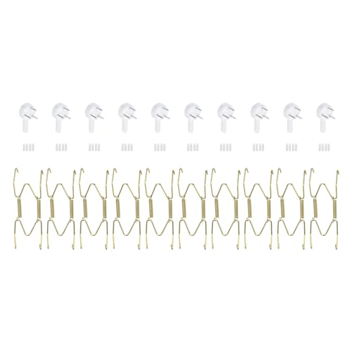 QUARKZMAN 10Stk Teller Aufhänger 4" Universal Messing Unsichtbare Wand Teller Aufhänger mit 10Stk Wand Haken für Dekorative Teller Gold QUARKZMAN 10Stk Teller Aufhänger 4" Universal Messing Unsichtbare Wand Teller Aufhänger mit 10Stk Wand Haken für Dekorative Teller Gold von QUARKZMAN