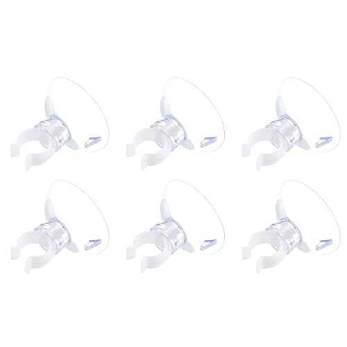 QUARKZMAN 10mm Aquarium Saugnapf Klammern x 6Stk Luftschlauch Klarer Luftschlauch Halter Klemme Zubehör für Aquarium Luftschlauch/Schlauch [Klar] von QUARKZMAN