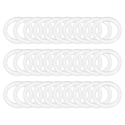 QUARKZMAN 10mm ID Silikon O-Ringe Unterlegscheibe Dichtung x 30 Stücke Unterlegscheibe Runde flach Dichtungsring für Glas Türgriff transparent von QUARKZMAN