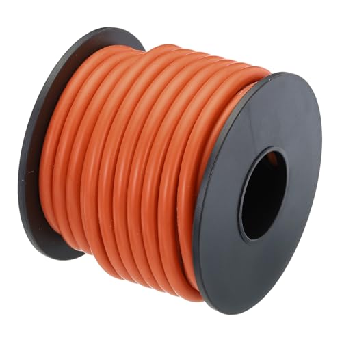 QUARKZMAN 12AWG Kabel Elektrischer Draht 3,31 mm² Verzinntes Kupferkabel 7,5 Meter, Stromkabel Hohe Temperatur Leitung Erdkabel Litzenkabel Verlängerungskabel für Kfz Kabelkanal, Orange von QUARKZMAN