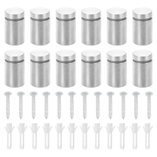 QUARKZMAN 12 Stk. Abstandsschrauben, 3/4" x 1,18" Edelstahl Werbeschrauben Wandabstandshalter Befestigungsmaterial für Acryl-Bilderrahmen Glas-Schilder Hängen, Silber QUARKZMAN 12 Stk. Abstandsschrauben, 3/4" x 1,18" Edelstahl Werbeschrauben Wandabstandshalter Befestigungsmaterial für Acryl-Bilderrahmen Glas-Schilder Hängen, Silber von QUARKZMAN