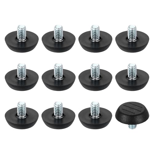 QUARKZMAN 12 Stück 1/4" Gewinde Möbel Füße Nivellierer, 23x10mm Verstellbare Nivellierung Tisch Füße, Aufschraubbare Möbelgleiter Nivellierung Für Stuhl Hocker Beine, Schwarz QUARKZMAN 12 Stück 1/4" Gewinde Möbel Füße Nivellierer, 23x10mm Verstellbare Nivellierung Tisch Füße, Aufschraubbare Möbelgleiter Nivellierung Für Stuhl Hocker Beine, Schwarz von QUARKZMAN
