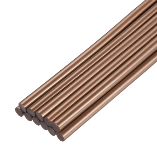 QUARKZMAN 12 Stück Heißklebestifte 7mm x 200mm Heißklebesticks Bunt Heißklebepistole Sticks Heißkleber Klebestifte Klebstoff für DIY Kunsthandwerk Abdichtung Bronze Rot von QUARKZMAN