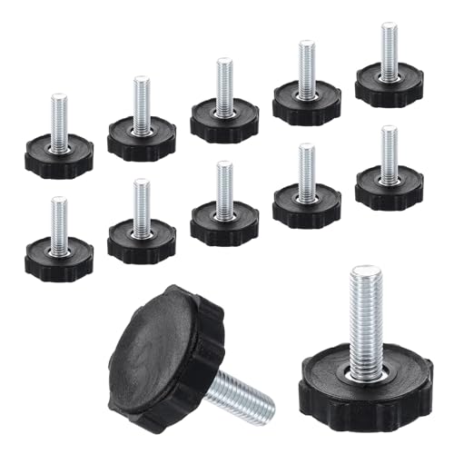 QUARKZMAN 12 Stück M10 Gewinde Möbelgleiter, 42x34 mm Verstellbare Möbelfüße, Schraubbare Möbelgleiter Für Stuhl Hocker Beine, Schwarz QUARKZMAN 12 Stück M10 Gewinde Möbelgleiter, 42x34 mm Verstellbare Möbelfüße, Schraubbare Möbelgleiter Für Stuhl Hocker Beine, Schwarz von QUARKZMAN