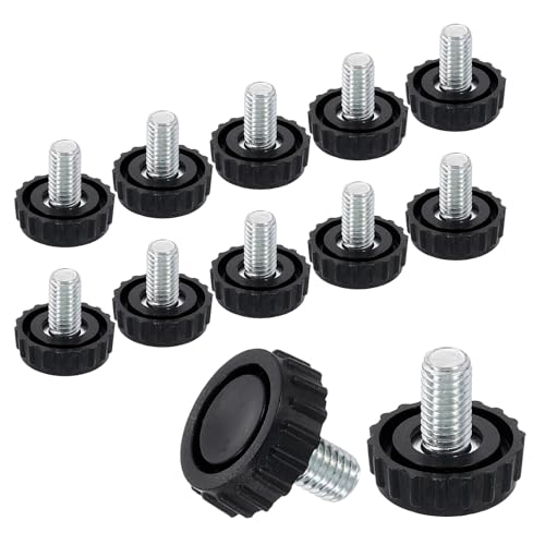 QUARKZMAN 12 Stück M8 Gewinde Möbel Füße Nivellierer, 24x15mm Verstellbare Nivellierung Tisch Füße, Aufschraubbare Möbelgleiter Nivellierung Für Stuhl Hocker Beine, Schwarz QUARKZMAN 12 Stück M8 Gewinde Möbel Füße Nivellierer, 24x15mm Verstellbare Nivellierung Tisch Füße, Aufschraubbare Möbelgleiter Nivellierung Für Stuhl Hocker Beine, Schwarz von QUARKZMAN