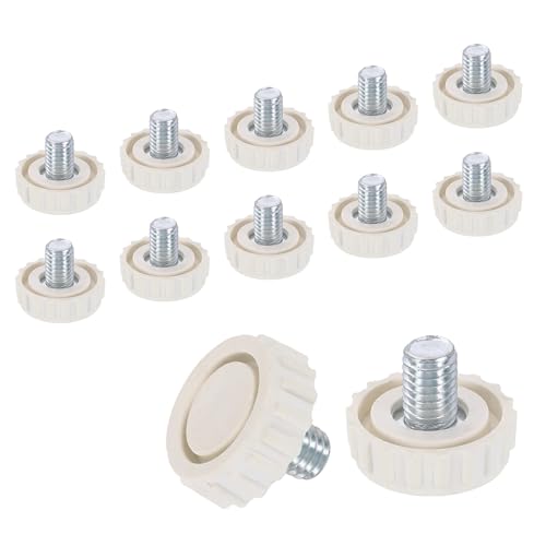 QUARKZMAN 12 Stück M8 Gewinde Möbel Füße Nivellierer 24x10mm Verstellbare Nivellierung Tisch Füße Aufschraubbare Möbelgleiter Nivellierung Für Stuhl Hocker Beine Weiß QUARKZMAN 12 Stück M8 Gewinde Möbel Füße Nivellierer 24x10mm Verstellbare Nivellierung Tisch Füße Aufschraubbare Möbelgleiter Nivellierung Für Stuhl Hocker Beine Weiß von QUARKZMAN