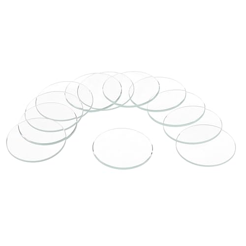QUARKZMAN 12 Stück Uhrenglas Runde Flache Uhr Kristalllinse Glas, 22.5mm x 1mm (Ø *Dicke) Runde Gläser Ersatz Brille Uhren Gesicht Kristalle Linse Werkzeug für Uhrmacher Reparatur, Klar von QUARKZMAN