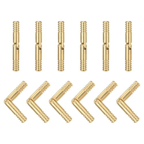 QUARKZMAN 12 Stück Unsichtbare Messingfass-Scharniere, 30x4mm Verdeckte Scharniere, Faltbare Stütz-Zylinderscharniere für DIY Schmuckkästchen Schranktür Fass-Scharniere QUARKZMAN 12 Stück Unsichtbare Messingfass-Scharniere, 30x4mm Verdeckte Scharniere, Faltbare Stütz-Zylinderscharniere für DIY Schmuckkästchen Schranktür Fass-Scharniere von QUARKZMAN