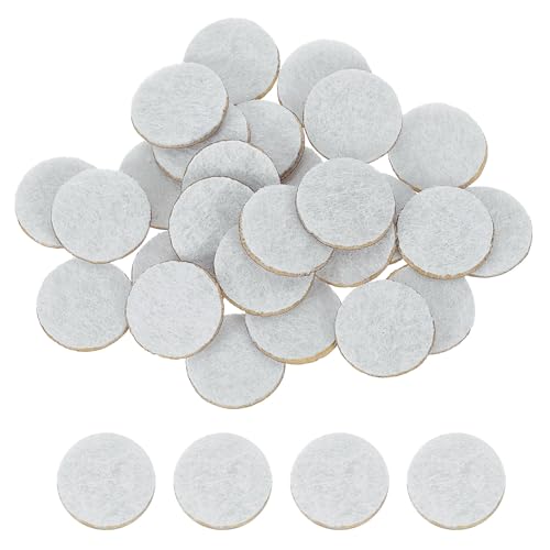 QUARKZMAN 120 Stück Filzgleiter Selbstklebend, 12mm (1/2") Weiß Filzgleiter vorgeschnittene 1mm Dicke Möbelgleiter für Möbelfüße Stuhlbeine Sofas Handwerk DIY-Projekte von QUARKZMAN