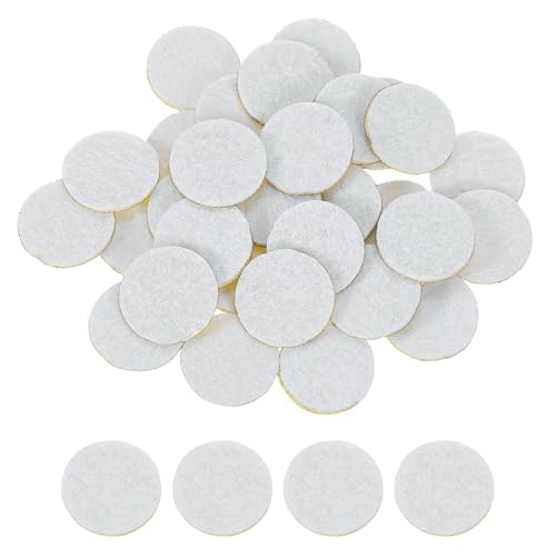 QUARKZMAN 120 Stück Filzgleiter Selbstklebend, 15mm (5/8") Weiß Filzgleiter vorgeschnittene 1mm Dicke Möbelgleiter für Möbelfüße Stuhlbeine Sofas Handwerk DIY-Projekte von QUARKZMAN