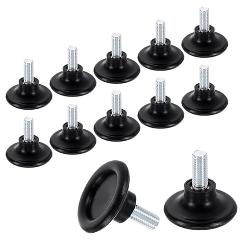 QUARKZMAN 12Pcs M8 Gewinde Möbel Füße Nivellierer, 38x19mm Verstellbare Nivellierung Tisch Füße, Aufschraubbare Möbelgleiter Nivellierung Für Stuhl Hocker Beine, Schwarz QUARKZMAN 12Pcs M8 Gewinde Möbel Füße Nivellierer, 38x19mm Verstellbare Nivellierung Tisch Füße, Aufschraubbare Möbelgleiter Nivellierung Für Stuhl Hocker Beine, Schwarz von QUARKZMAN