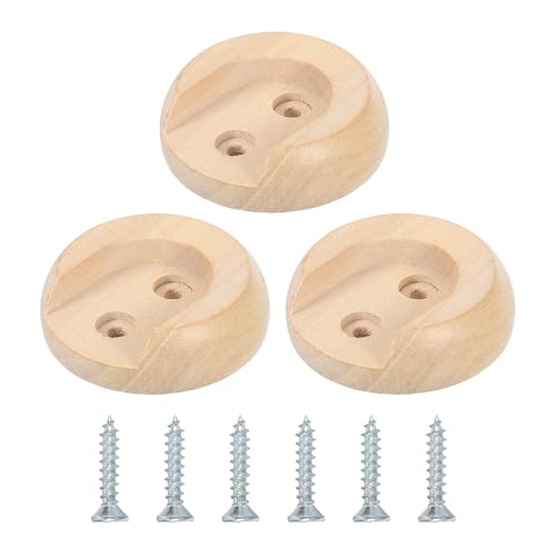 QUARKZMAN 12Stk Holz Kleiderstangen Halter Garderoben Halterungen End Träger Gardinenstangen Halter Buchsen mit Schrauben für 30mm Kleiderstangen von QUARKZMAN