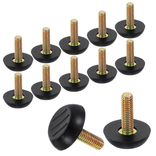 QUARKZMAN 12Stk M6 Gewinde Möbel Füße Nivellierer 23x19mm Verstellbare Nivellierung Tisch Füße Aufschraubbare Möbelgleiter Nivellierung Für Stuhl Hocker Beine Schwarz QUARKZMAN 12Stk M6 Gewinde Möbel Füße Nivellierer 23x19mm Verstellbare Nivellierung Tisch Füße Aufschraubbare Möbelgleiter Nivellierung Für Stuhl Hocker Beine Schwarz von QUARKZMAN
