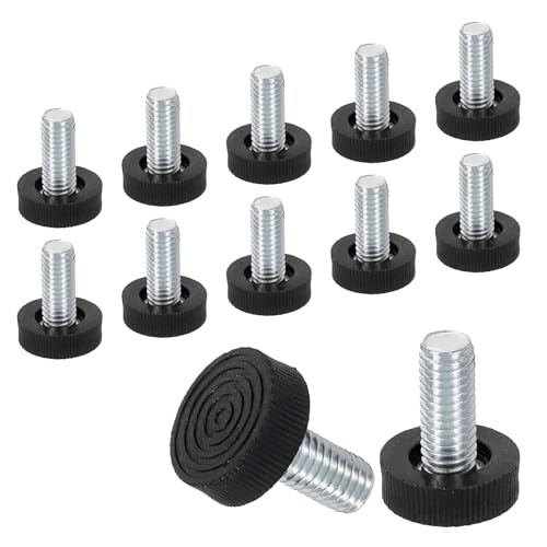 QUARKZMAN 12Stk M8 Gewinde Möbel Füße Nivellierer, 20x18mm Verstellbare Nivellier Tisch Füße, Aufschraubbare Möbelgleiter Nivellierung Für Stuhl Hocker Beine, Schwarz QUARKZMAN 12Stk M8 Gewinde Möbel Füße Nivellierer, 20x18mm Verstellbare Nivellier Tisch Füße, Aufschraubbare Möbelgleiter Nivellierung Für Stuhl Hocker Beine, Schwarz von QUARKZMAN
