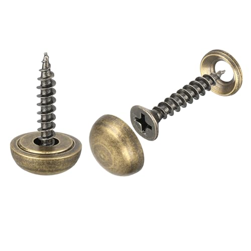 QUARKZMAN 12stk Messing Dekorative Schrauben mit Kappen 15mm Spiegel Schrauben Abdeckung Selbstschneidende Schrauben für Möbel Befestigung Bronze QUARKZMAN 12stk Messing Dekorative Schrauben mit Kappen 15mm Spiegel Schrauben Abdeckung Selbstschneidende Schrauben für Möbel Befestigung Bronze von QUARKZMAN