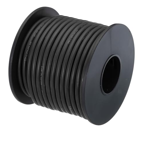 QUARKZMAN 14AWG Kabel Elektrischer Draht 2,08 mm² Verzinntes Kupferkabel 12 Meter, Stromkabel Hohe Temperatur Leitung Erdkabel Litzenkabel Verlängerungskabel für Kfz Kabelkanal, Schwarz QUARKZMAN 14AWG Kabel Elektrischer Draht 2,08 mm² Verzinntes Kupferkabel 12 Meter, Stromkabel Hohe Temperatur Leitung Erdkabel Litzenkabel Verlängerungskabel für Kfz Kabelkanal, Schwarz von QUARKZMAN