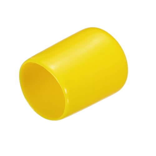 QUARKZMAN 15 Stück Gummi-Endkappen 19mm ID Gummikappen, Runde Schutzkappen PVC Stopfen Abdeckkappen Lochstopfen Gleiter für Schrauben Gewindebolzen Drahtseile Rohr Möbelfüße, Gelb von QUARKZMAN