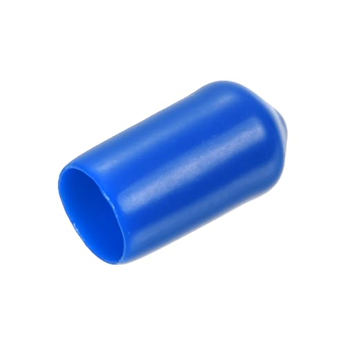 QUARKZMAN 15 Stück Gummi-Endkappen 8 mm ID Gummikappen, Runde Schutzkappen PVC Stopfen Abdeckkappen Lochstopfen Gleiter für Schrauben Gewindebolzen Drahtseile Rohr Möbelfüße, Blau von QUARKZMAN