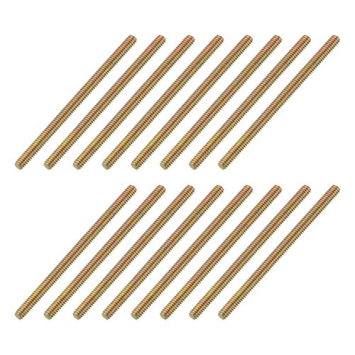 QUARKZMAN 16 Pack Vollständig Gewindestange 1/4" Gewinde, 4" Länge, Gewindeschraube Gewindestange Schraube Sofa Fuß Schraube Bolzen für Stuhl Möbel Montage Befestigung von QUARKZMAN