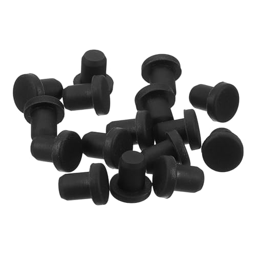QUARKZMAN 16 Stück Schwarze Gummistopfen, 5,5 mm Stecklöcher für 5-5,3 mm/0,2-0,21" Loch von QUARKZMAN