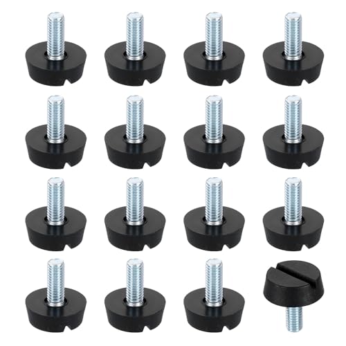 QUARKZMAN 16Stk M6 Gewinde Möbelgleiter, 21x15mm Verstellbare Nivellierfüße, Aufschraubbare Möbelgleiter Für Stuhl Hocker Beine, Schwarz QUARKZMAN 16Stk M6 Gewinde Möbelgleiter, 21x15mm Verstellbare Nivellierfüße, Aufschraubbare Möbelgleiter Für Stuhl Hocker Beine, Schwarz von QUARKZMAN