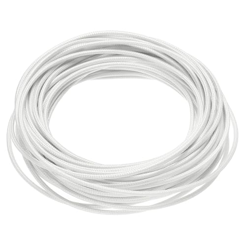 QUARKZMAN 18 AWG Silikon Elektrokabel 0.75 mm² 10 Meter Flexibles Hochtemperatur Geflochtenes Kabel Verzinnter Kupferdraht für Industrie KFZ DIY RC-Autos Boote LED Licht Weiß von QUARKZMAN