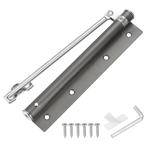 QUARKZMAN 195mm/7.68" Feder-Türschließer, Edelstahl Automatischer Türschließer mit einstellbarer Schließgeschwindigkeit für selbstschließende 20-40kg Tür, Grau QUARKZMAN 195mm/7.68" Feder-Türschließer, Edelstahl Automatischer Türschließer mit einstellbarer Schließgeschwindigkeit für selbstschließende 20-40kg Tür, Grau von QUARKZMAN