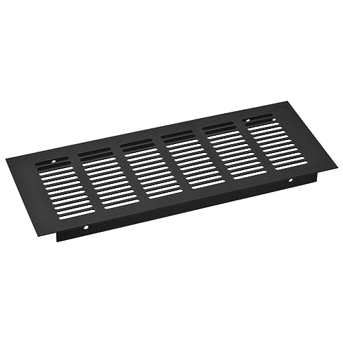 QUARKZMAN 1Stk Rechteck Belüftung Grille Aluminium Legierung Netz Belüftung Abdeckung Lamellen Lüftung Deckel für Schrank Garderobe Schuhschrank Kleiderschrank 250x100mm / 9.84"x3.94" von QUARKZMAN