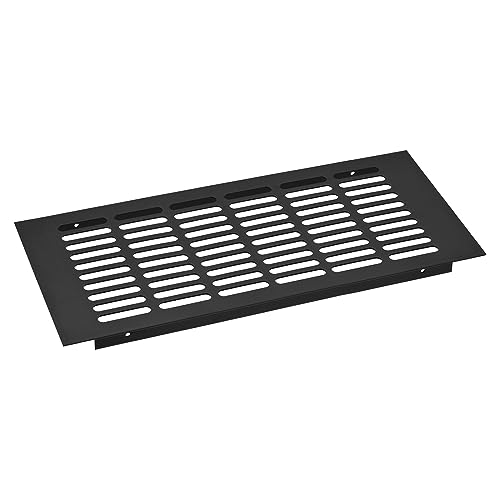 QUARKZMAN 1Stk Rechteck Belüftung Grille Aluminium Legierung Netz Belüftung Abdeckung Lamellen Lüftung Deckel für Schrank Garderobe Schuhschrank Kleiderschrank 350x150mm / 13.78"x5.91" von QUARKZMAN