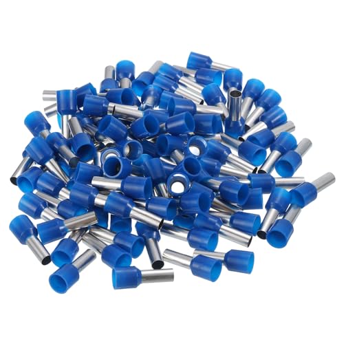 QUARKZMAN 2 Crimp Cord Drahtende x 100 Stück isolierte Aderendhülsen Kabelschuhverbinder Stiftkabelenden Crimp-Hülsen Tipps, [Blau, 10mm] von QUARKZMAN