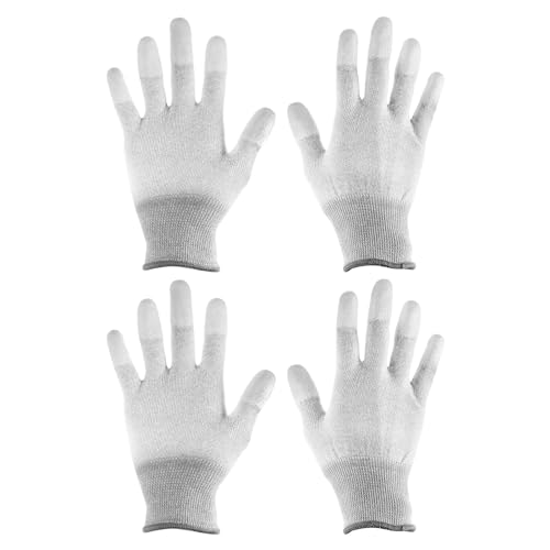 QUARKZMAN 2 Paar ESD-Antistatikhandschuhe 21 cm verdickte PU-beschichtete Handschuhe aus kohlenstofffaserverstärktem Material mit hoher Beständigkeit für PC-Computer, Grau QUARKZMAN 2 Paar ESD-Antistatikhandschuhe 21 cm verdickte PU-beschichtete Handschuhe aus kohlenstofffaserverstärktem Material mit hoher Beständigkeit für PC-Computer, Grau von QUARKZMAN