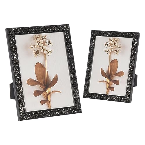 QUARKZMAN 2 Pcs Bilderrahmen 15 x 20 cm Glänzende Glasbilderrahmen mit Samtrücken Modern Bling Kunstrahmen Tisch für Foto, Hochzeit, Büro, Kinderzeichnungen, Schwarz QUARKZMAN 2 Pcs Bilderrahmen 15 x 20 cm Glänzende Glasbilderrahmen mit Samtrücken Modern Bling Kunstrahmen Tisch für Foto, Hochzeit, Büro, Kinderzeichnungen, Schwarz von QUARKZMAN