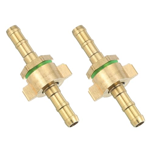 QUARKZMAN 7mm Schlauchverbinder Messing Doppelnippel Kupplung, 2 Stück Schlauchverbinder Benzinschlauch Schlaucharmaturen Gartenschlauch zum Verbinden von Wasserschläuchen von QUARKZMAN