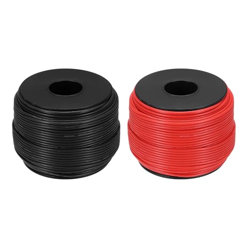 QUARKZMAN 2 Stück 20 AWG Silikon Elektrokabel Spule 20 Gauge 76.2m/250ft Elektrokabel 600V 200C Verzinntes Kupfer Litze Hochtemperatur Batteriekabel Für Automotive Rot & Schwarz QUARKZMAN 2 Stück 20 AWG Silikon Elektrokabel Spule 20 Gauge 76.2m/250ft Elektrokabel 600V 200C Verzinntes Kupfer Litze Hochtemperatur Batteriekabel Für Automotive Rot & Schwarz von QUARKZMAN