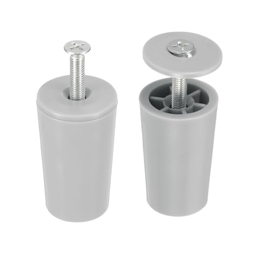 QUARKZMAN 2 Stück Anschlagpuffer Stopper für Rollladen 40mm Rolladenstopper Kunststoff Anschlagstopfen mit Unterlegscheiben & Schrauben für Rollo Jalousien Rolladenpanzer Lamellen, Grau von QUARKZMAN