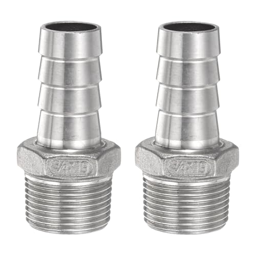 QUARKZMAN 2 Stück Edelstahl Schlauchstutzen 19mm Schlauchstutzen x G 3/4" Männlich Rohrverschraubung Reduzierstück Rohrfitting Kupplung Gewindeverbinder Adapter für Wasser Kraftstoff Luft QUARKZMAN 2 Stück Edelstahl Schlauchstutzen 19mm Schlauchstutzen x G 3/4" Männlich Rohrverschraubung Reduzierstück Rohrfitting Kupplung Gewindeverbinder Adapter für Wasser Kraftstoff Luft von QUARKZMAN