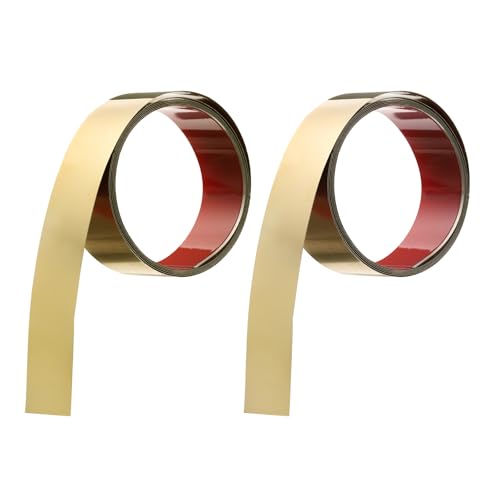 QUARKZMAN 2 Stück Edelstahl Wandleisten, 10 Fuß x 1,97 Zoll, Selbstklebende Metallleiste, Selbstklebende Spiegelleiste für Wand Decke Kamin Spiegelkanten Spiegelgold QUARKZMAN 2 Stück Edelstahl Wandleisten, 10 Fuß x 1,97 Zoll, Selbstklebende Metallleiste, Selbstklebende Spiegelleiste für Wand Decke Kamin Spiegelkanten Spiegelgold von QUARKZMAN