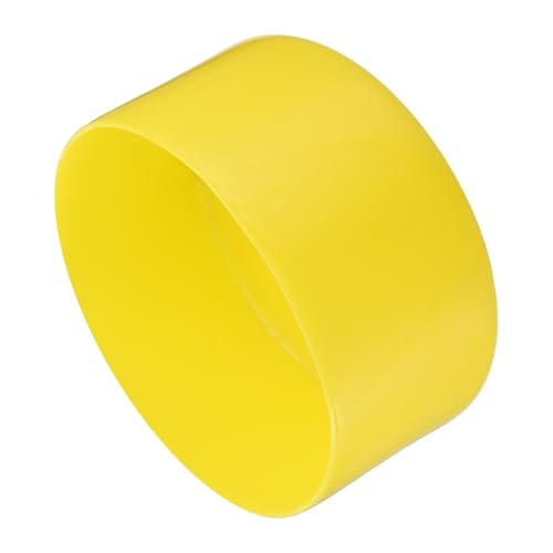 QUARKZMAN 2 Stück Gummikappen 100 mm Gummi Endkappe Rund Schutzkappen Pfostenkappe Abdeckkappen Zaunpfosten Endspitze Kappen für Rohr Gartenstühle Tischbeine Möbelfüße Gleiter, Gelb von QUARKZMAN