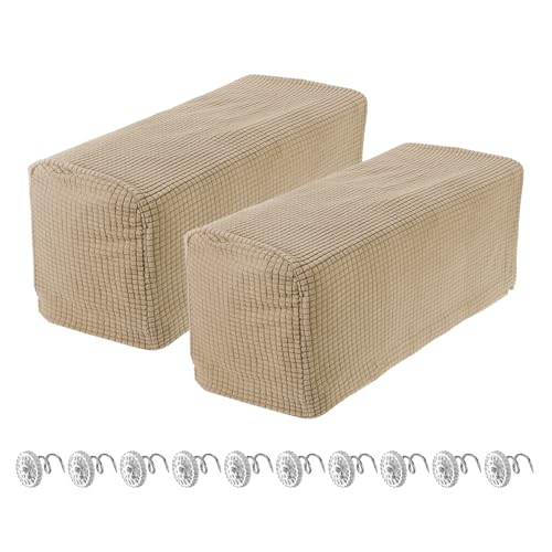 QUARKZMAN 2 Stück Stretch-Armlehnenbezüge für Stühle/Sofas, Couch-Armlehnenbezüge mit Drehstift, Möbelschutzbezüge für Sofa Sessel Liegesessel Sand QUARKZMAN 2 Stück Stretch-Armlehnenbezüge für Stühle/Sofas, Couch-Armlehnenbezüge mit Drehstift, Möbelschutzbezüge für Sofa Sessel Liegesessel Sand von QUARKZMAN