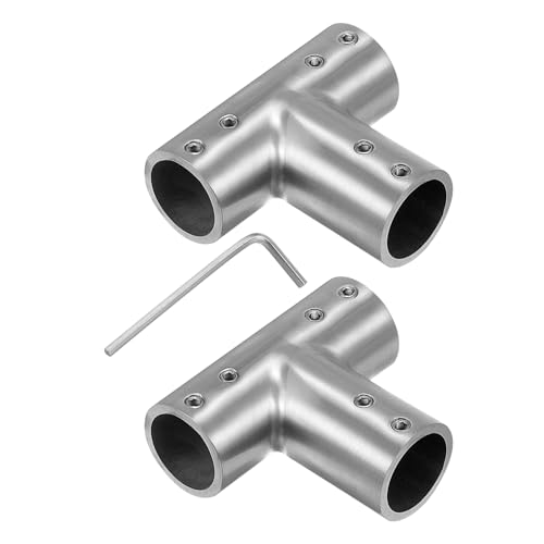QUARKZMAN 2 Stück Verstellbare Gardinenstangen Eckverbinder 19mm Innendurchmesser 304 Edelstahl Fenster-Scharnierverbinder, Silber T-Verbindung QUARKZMAN 2 Stück Verstellbare Gardinenstangen Eckverbinder 19mm Innendurchmesser 304 Edelstahl Fenster-Scharnierverbinder, Silber T-Verbindung von QUARKZMAN